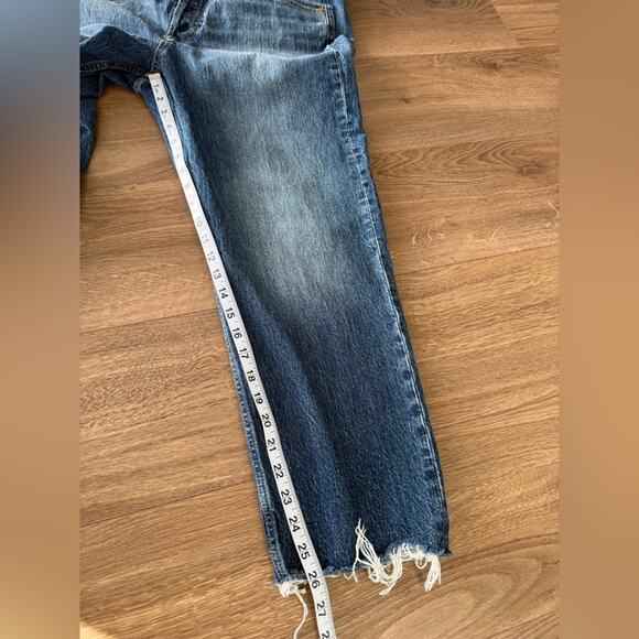 Gap Cheeky Straight High Rise Jean Raw Hem Button Fly Size 33/16 Regular - Picture 11 of 11